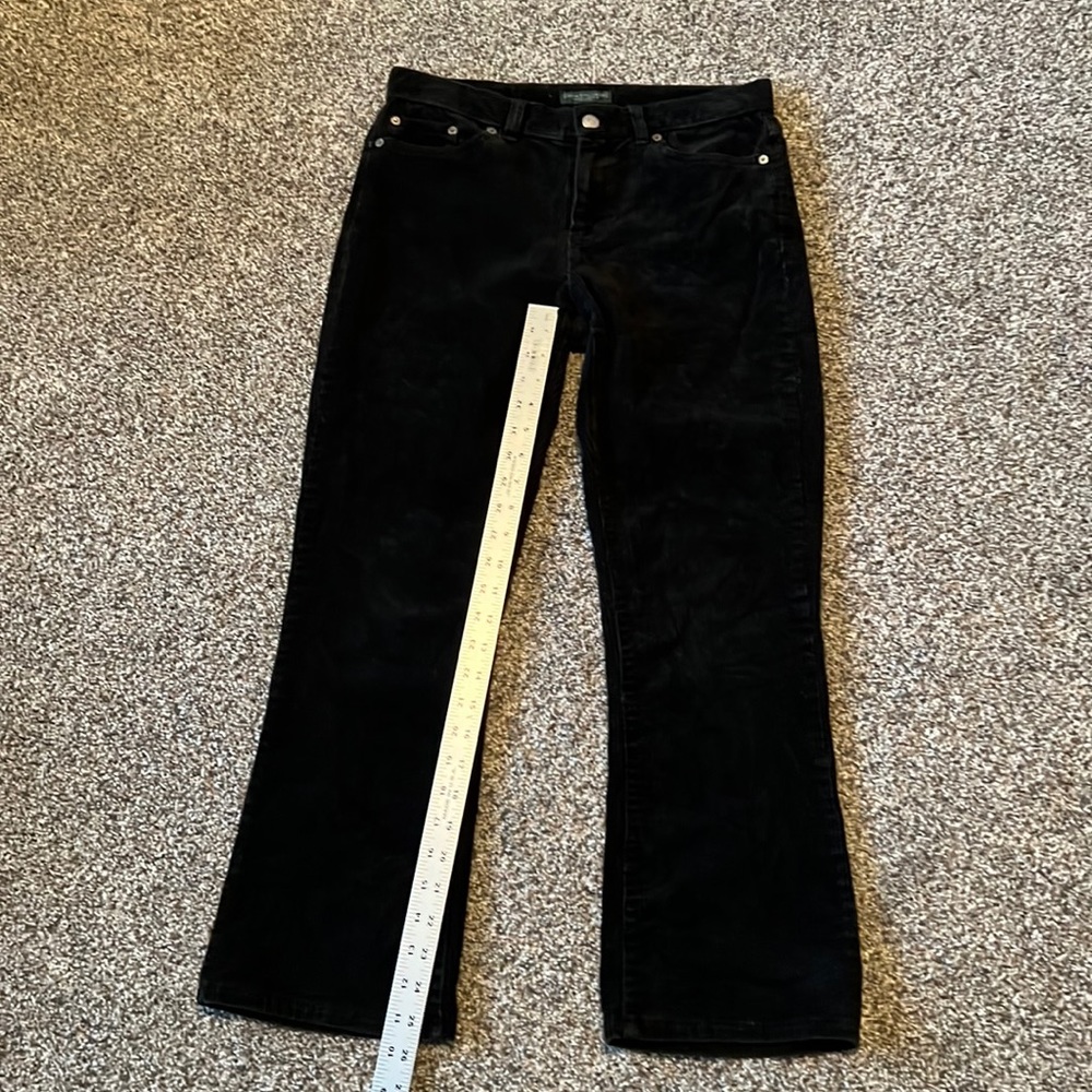 Ralph Lauren petite 4, black, medium gauge corduroy, small boot cut
